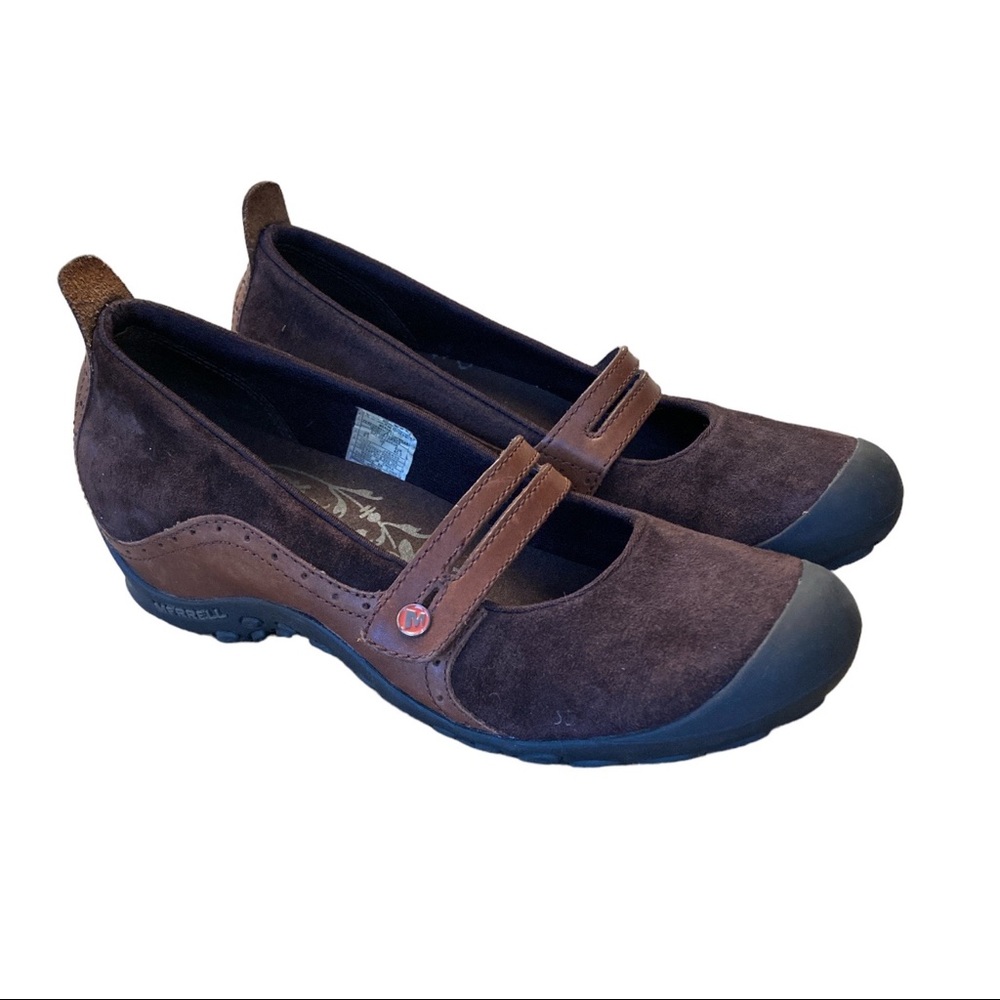 Merrell Plaza Bandeau Espresso Women’s Size‎ 9.5 Mary Jane Wedge Shoes Brown